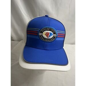 NASCAR 75th Anniversary 2023 Hat Blue White Adjustable Cap NWT $35